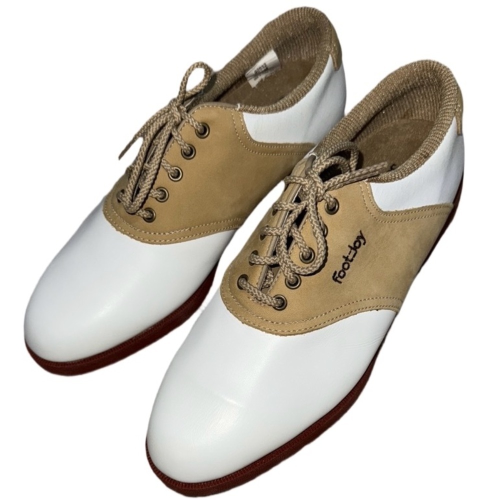Foot Joy Soft Joys Summer Series Leather Golf Saddle Shoes Spikes Womens Sz 7M